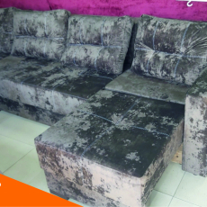 Диван "Люкс ПДУ" (с прямой частью 1400 + две выдвижные оттоманки) - Производство мягкой мебели